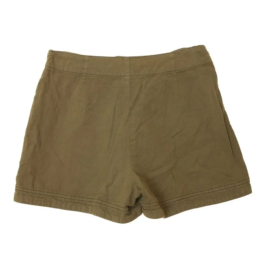 FREE PEOPLE Soul Of Sunshine Skort Short 2 Military Green 100% Cotton EUC B15